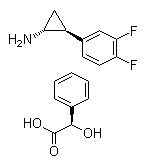 (1R,2S)-2-(3,4-二氟苯基)環丙胺 (R)-扁桃酸鹽