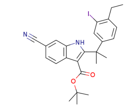 6-氰基-2-[1-(4-乙基-3-碘苯基)-1-甲基乙基]-1H-吲哚-3-羧酸叔丁酯