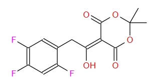 5-[1-羥基-2-(2,4,5-三氟苯基)亞乙基]-2,2-二甲基-1,3-二氧六環-4,6-二酮